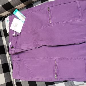 Purple Cargo Skinny Jeans
